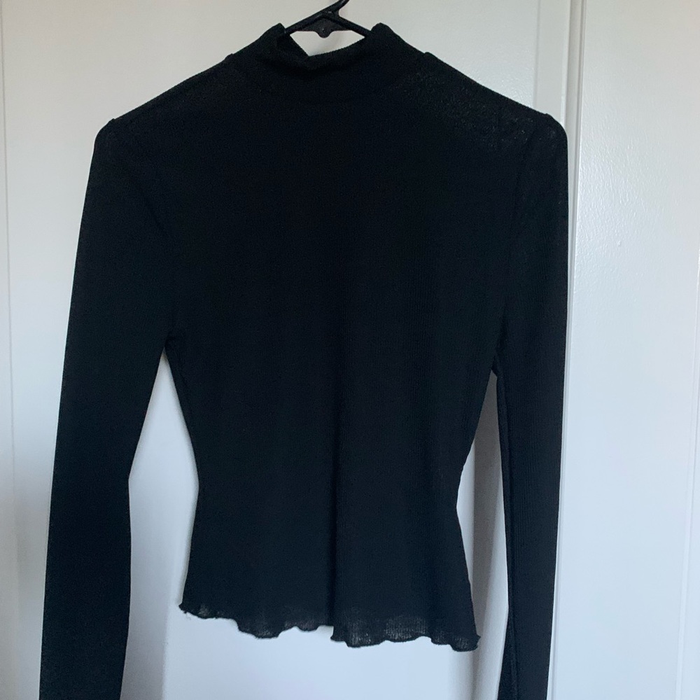 Black long sleeve turtle neck
